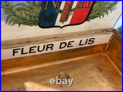 Late 1800s  antique Fleur De Lis cigar box Nicholas Kuhnen Iowa