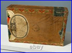 Late 1800s  antique Fleur De Lis cigar box Nicholas Kuhnen Iowa