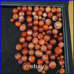 Lot 84 Antique Agate Eye Beads Safavid dynasty Mughal Era Beads 200 Grams