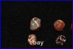 Lot Sale 10 Ancient Tibetan Himalayan Etched Carnelian Longevity Stone Beads