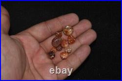 Lot Sale 10 Ancient Tibetan Himalayan Etched Carnelian Longevity Stone Beads