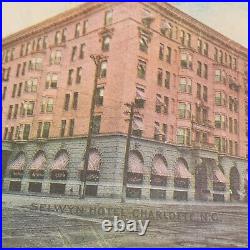 Lot of 4 Antique Postcards -Buildings rare 1-Washington 2 Cent Red! 1908