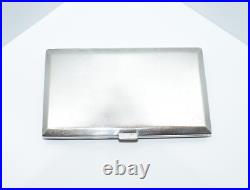 MAGNIFICENT Antique 900 Silver HP Purple Flowers ENAMEL GUILLOCHE Cigarette CASE