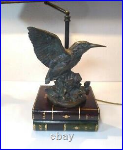 Maitland Smith Antique Collection Brass Hummingbird Sculpture Table Lamp Rare