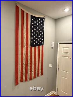 Massive Antique Original Spanish American War 1890's 45 Star US Flag 78 X 41