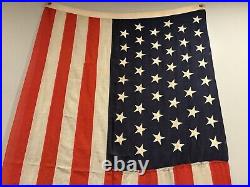 Massive Antique Original Spanish American War 1890's 45 Star US Flag 78 X 41