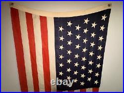 Massive Antique Original Spanish American War 1890's 45 Star US Flag 78 X 41