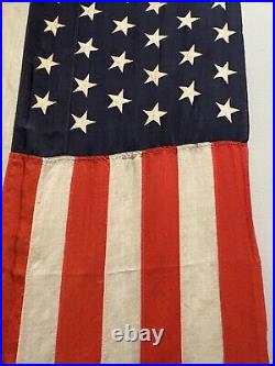 Massive Antique Original Spanish American War 1890's 45 Star US Flag 78 X 41