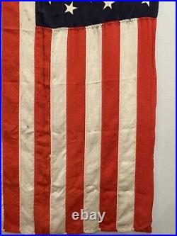 Massive Antique Original Spanish American War 1890's 45 Star US Flag 78 X 41