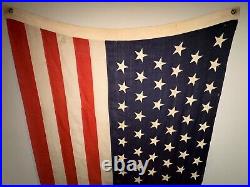 Massive Antique Original Spanish American War 1890's 45 Star US Flag 78 X 41