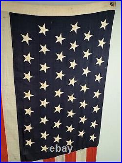 Massive Antique Original Spanish American War 1890's 45 Star US Flag 78 X 41