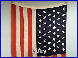 Massive Antique Original Spanish American War 1890's 45 Star US Flag 78 X 41