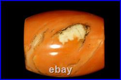 Massive Tibetan Antique Coral Bead Size 23x19 mm Weight 67 Carats