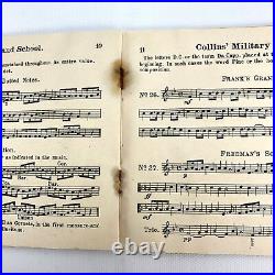 Military Band School Songbook 1907 Antique Bb Cornet Collins J W York & Sons VTG