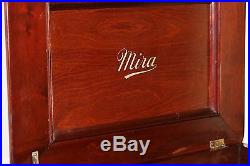 Mira Antique Single Comb 15.5 Disc Large Mahogany Music Box Circa Early 1900