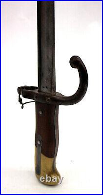 Mre d' Armes de St. Etienne 1878 / Antique French Bayonet With Scabbard