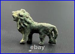 Near Eastern Antique Bactrian Bronze Lion Figure Collectables