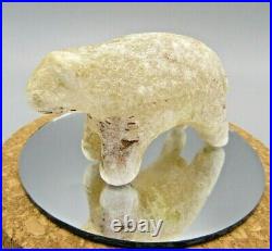 Neolithic Carved Stone Bear, Mohs' 3.0, Simi Translucent Stone Early Antiquity