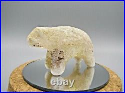 Neolithic Carved Stone Bear, Mohs' 3.0, Simi Translucent Stone Early Antiquity