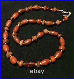 OLD BEADS Collection Antique African Himalayan Carnelian JASPER Agate STONE