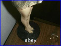 ONLY ONE IN THE WORLD Vintage Bisque porcelain Doll Statue Semi Nude Starlet