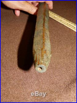 Old 1840 Cree Indian pipe tomahawk forged head moon & 3 stars inlaid in head