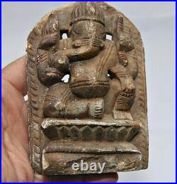 Old Antique Hand Carved Sandstone Lord Ganesha Figure/statue D14