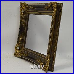 Old decorative wooden frame dimensions 11,2 x 8,8 in inside