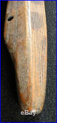 Old plains indian pipe tomahawk forged head bat wing & heart inlaid in blade