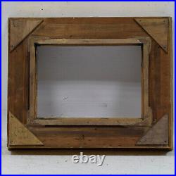 Old wooden decorative frame glided fold dimensions 11.8 x 8.3 in