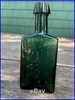 Open Pontil C. W. MERCHANT Lockport N. Y. Antique Medicine Bottle A BEAUTY