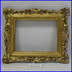 Openwork wooden frame coated with metal flakes dimensions 9,8 x 7,5 in