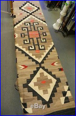 Orig Huge, Antique C1915 Jb Moore Navajo Crystal Rug Blanket, 51 X 77, One-owner