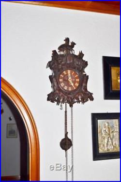 Origenell BEHA cuckoo clock 18thc Black forest mint condition 17.0 in
