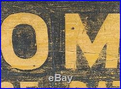Original AAFA Antique Early 1900s Double Sided Wooden Rooms Trade Sign Withbracket