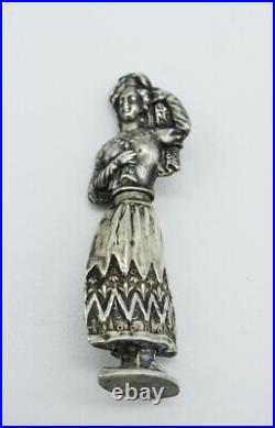 Original ANtique Needle Holder In Silver 19th century