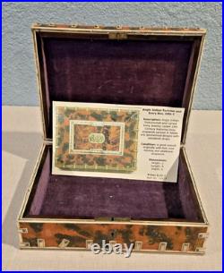 Original Antique 19 Century Anglo Indian Tortoise Shell Jewelry Box