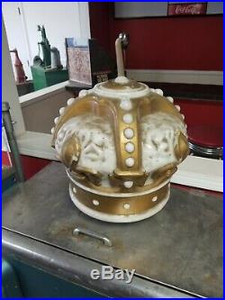 Original Antique Authentic Standard Oil Gold Gas Pump Crown Globe Vintage