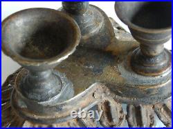 Original Best Tibetan Antique Used Buddhist Bronze Ritual Oil Lamp