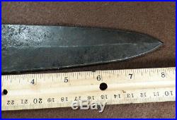 Original Dene Athabascan Double Volute Forged Dagger & Hide Wrapped 1850-1890