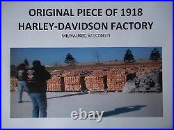 Original Historic Harley-Davidson BRICK Motorcycle antique early vtg gift HD