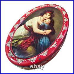 Original Vintage Old Antique Rare Morton Adv. Litho. Print Tin Box, Collectible