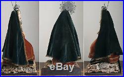 Our Lady of the Seven Sorrows Cage Dolls 29.9 Spanish Colonial Santos Antique