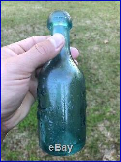 Pablo Eagle Picture New Orleans Louisiana Antique Blob Top Soda Bottle Pontil