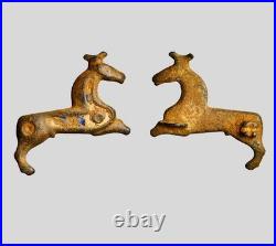 Phoenician Bronze Horse Mount Color Inlay Hellenistic Period 300-100BC Antiquity