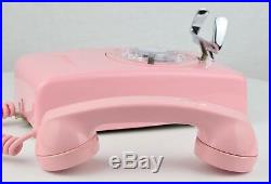 Professionally Restored Antique Telephone with Rotary Dial / Mod Back 554- PINK