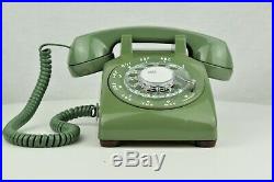 Professionally Restored Vintage Antique Rotary Telephone- Moss Green 500