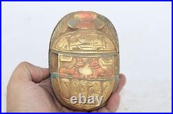 RARE ANCIENT EGYPTIAN ANTIQUE ANUBIS Scarab Old Pharaoh Protection Egypt History