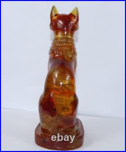 RARE ANCIENT EGYPTIAN ANTIQUE Bastet Cat Bast Amber Statue Stone Egypt History
