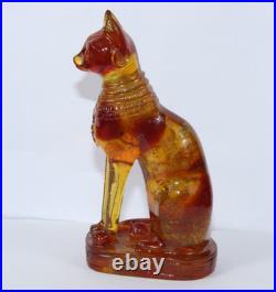 RARE ANCIENT EGYPTIAN ANTIQUE Bastet Cat Bast Amber Statue Stone Egypt History